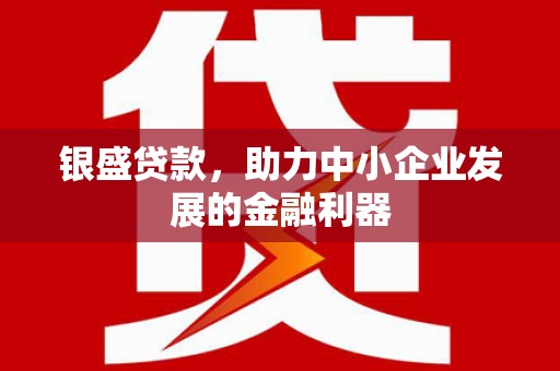 伊犁哈萨克银盛贷款，助力中小企业发展的金融利器