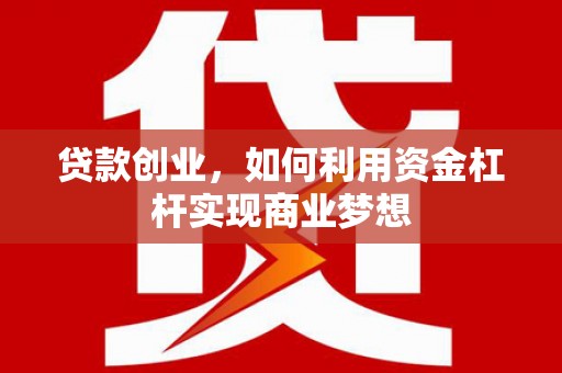 伊犁哈萨克贷款创业，如何利用资金杠杆实现商业梦想