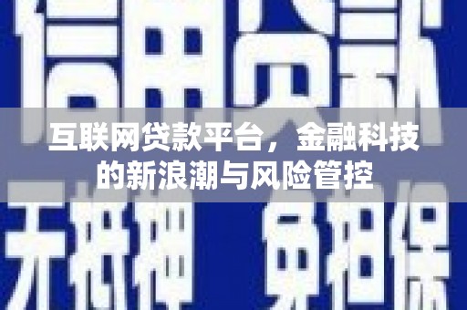 伊犁哈萨克互联网贷款平台，金融科技的新浪潮与风险管控