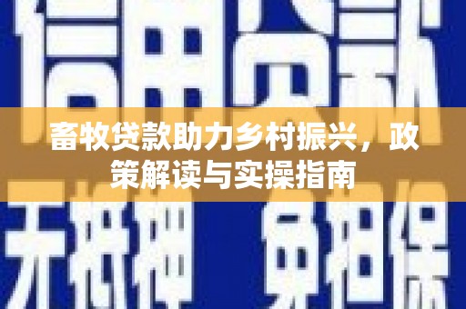 伊犁哈萨克畜牧贷款助力乡村振兴，政策解读与实操指南